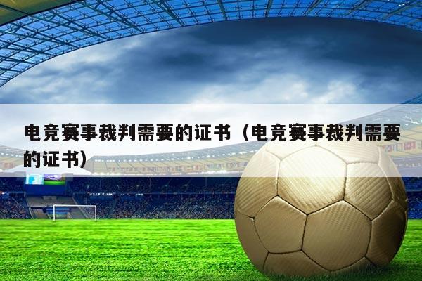 电竞赛事裁判需要的证书（电竞赛事裁判需要的证书）